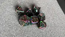 7pcs/set Metal Dice Set RPG MTG DND Metal Polyhedral Dice Role Playing Games