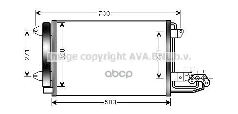 Конденсер Vag A3 / Golf V / Octavia 1.4/1.6/2.0/1.9-2.0td 03- Ava Vn5209d Ava арт. VN5209D