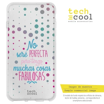 

FunnyTech®Silicone stand case for Xiaomi Redmi 5 plus L Frase "No SERE perfect" Vers. Clear