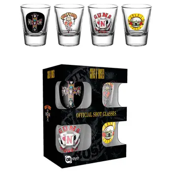 

Set 4 glasses shot Guns N Roses