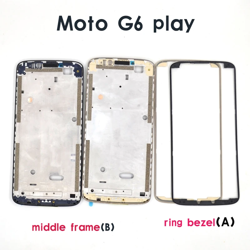 

ORiginal For Motorola Moto G6 play XT1922 LCD Middle Frame with Ring Bezel Full Parts