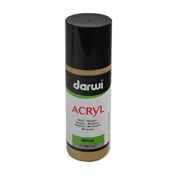 

Da0230080 acrylic paint metal, metallized, 80 ml, Darwi (050 Gold)