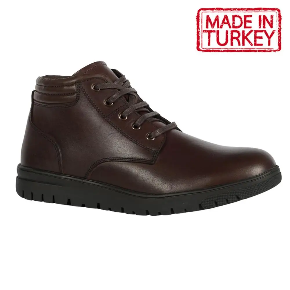 

Made in Turkey | Men Lace Up Boots Leather Spring Autumn Vintage Style Ankle Boots Men Footwear Fashion Casual Shoes