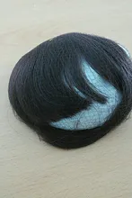 Flequillo de princesa para mujer, 100% de cabello humano Remy con Clip en el pelo Real