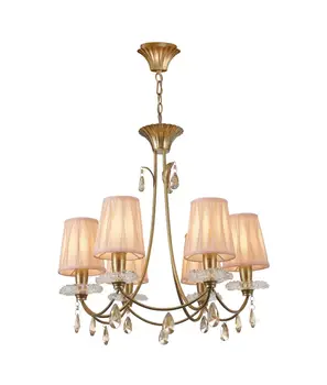 

Pendant lamp 6 lights gold-colored, SOPHIE
