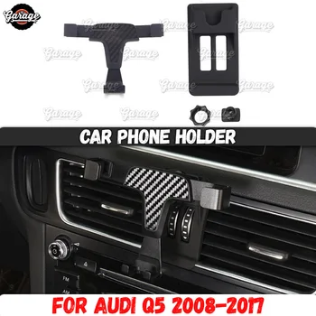 

Car phone holder case for Audi Q5 2008-2017 Aluminum Alloy 1 set decoration car styling accesories interior phone