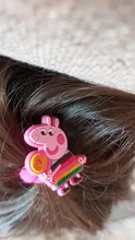 Figuras de Peppa Pig, George, muñecas de PVC, a la moda, peluches de dibujos animados, juguetes con anilla para el pelo, envío aleatorio
