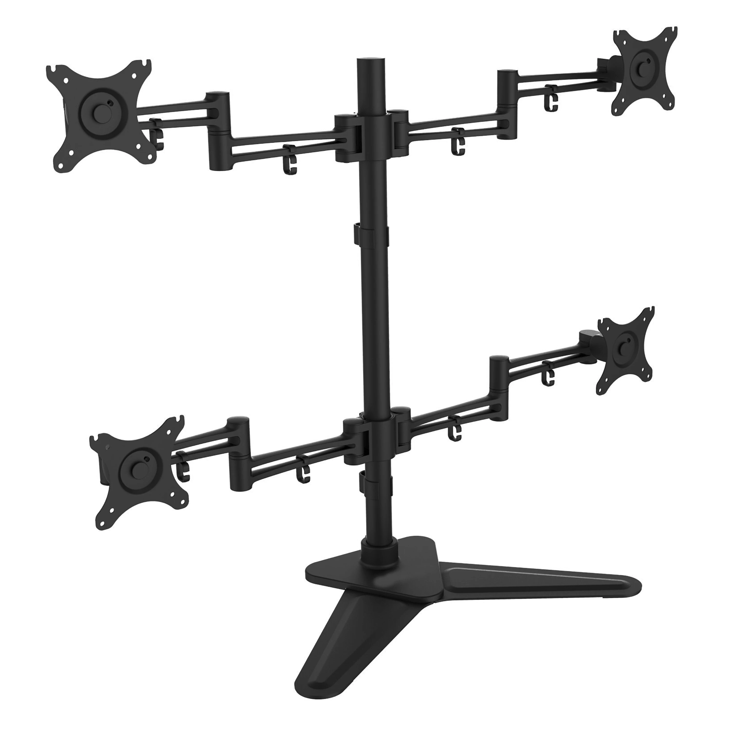 Black KRON кронштейн для четырех мониторов 10"-32" настольный, чёрный D422FS - Цвет: Black