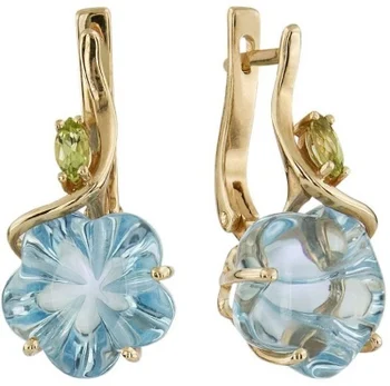 

Aloris Topaz and red gold earrings