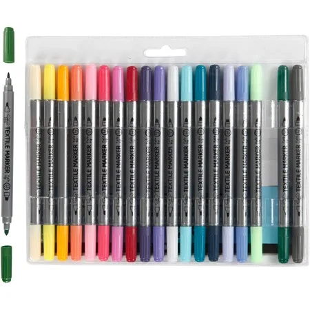 Felts textiles double tip-Multicolor-20 pcs |