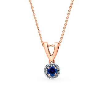 

Gold pendant with sapphires and diamonds sunlight sample 585