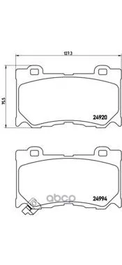 Колодки Тормозные Дисковые Nissan: 370 Z 3.7 09-, 370 Z Roadster 3.7 09- Brembo арт. P56084