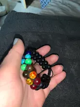 7 Chakra de roca de Lava pulsera de 8mm de doble capa fila ajustable Unisex piedra de Yoga sanación energética pulseras de piedra regalo de Navidad