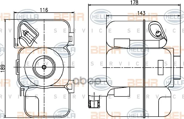 Бачок Расширительный Охлаждающей Жидкости Volvo Hella 8ma376789741 HELLA арт. 8MA376789741