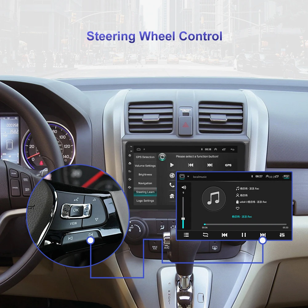 9 &quotHD 2 din Android 1 автомобильный Радио мультимедийный плеер для Honda CRV CR V 2006 2011 Авто