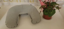 Almohada plegable en forma de U para el cuello, cojín inflable de espuma de memoria, almohada de viaje, almohadas Súper suaves para el cuello, Avión de aire