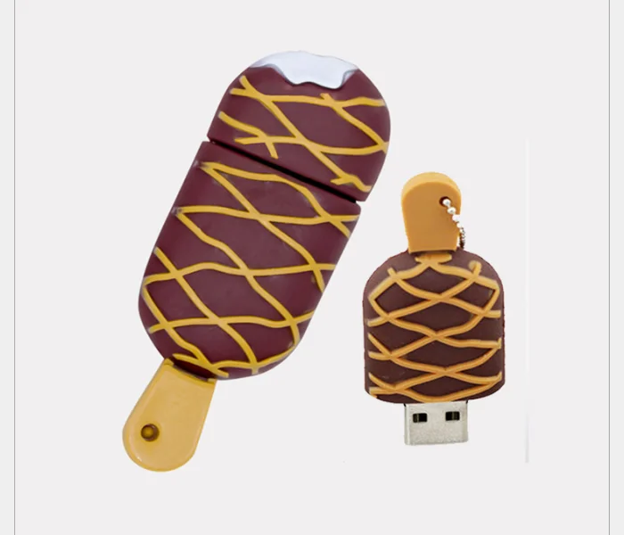 Popsicle u диск милый мультфильм usb флэш-накопитель мороженое 128 г/8 ГБ и 16 Гб/32 Гбайт/64 Гбайт usb флэш-диск 2,0 usb флешка fl