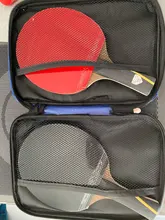 Huieson-Pala de fibra de carbono de 6 estrellas, raqueta de tenis de mesa doble, espinillas, juego de pala de ping pong, 2 uds.