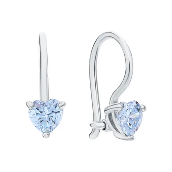 

Silver earrings with cubic zirconia sunlight sample 925 test