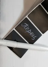 Etiquetas adhesivas para pizarra, con bolígrafo de tiza para tarros de cocina, pegatinas extraíbles e impermeables