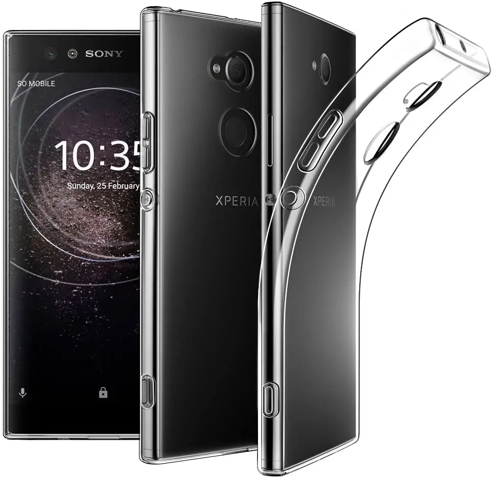 Чехол для Sony Xperia XA2 ультрамягкий прозрачный тонкий Противоскользящий защитный