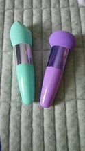 De esponja para base en polvo con cabeza de hongo para mujer, belleza cosmética, almohadillas, brochas de Maquillaje facial, herramientas con mango 1 unidad