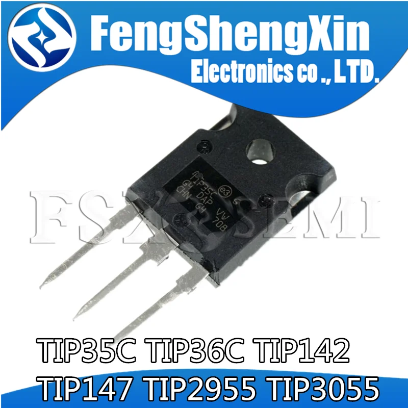 TIP35 TIP36 TO-247 TIP35C TIP36C TIP142 TIP147 TIP2955 TIP3055 TO-3P 10PCS power transistor,electronic component