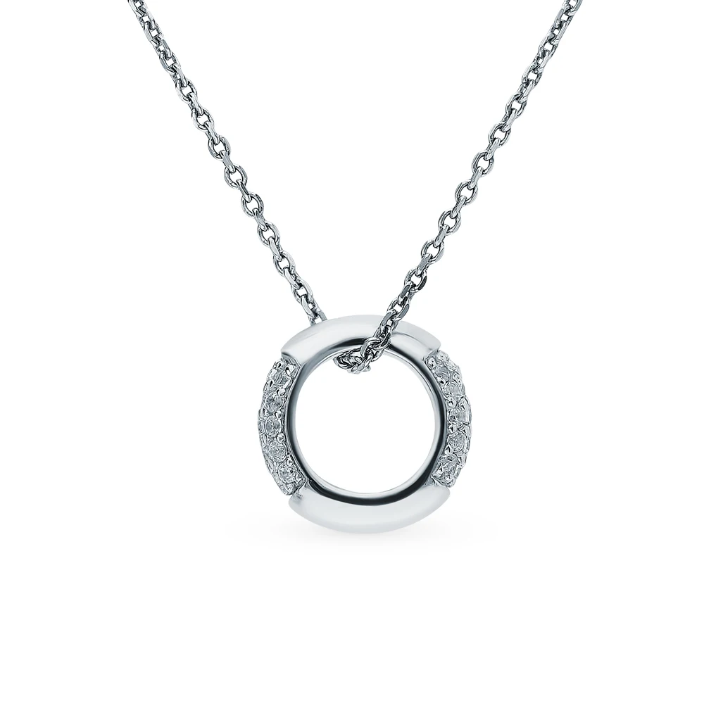 Silver Pendant with cubic zirconia SUNLIGHT test 925