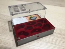 Granja de hormigas planas de acrílico 3D, nido de hormigas ecológico con área de alimentación, hormigero de hormigón para mascotas, taller, piscina de agua hidratante, nuevo