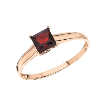 

Gold ring with Garnet sunlight sample 585