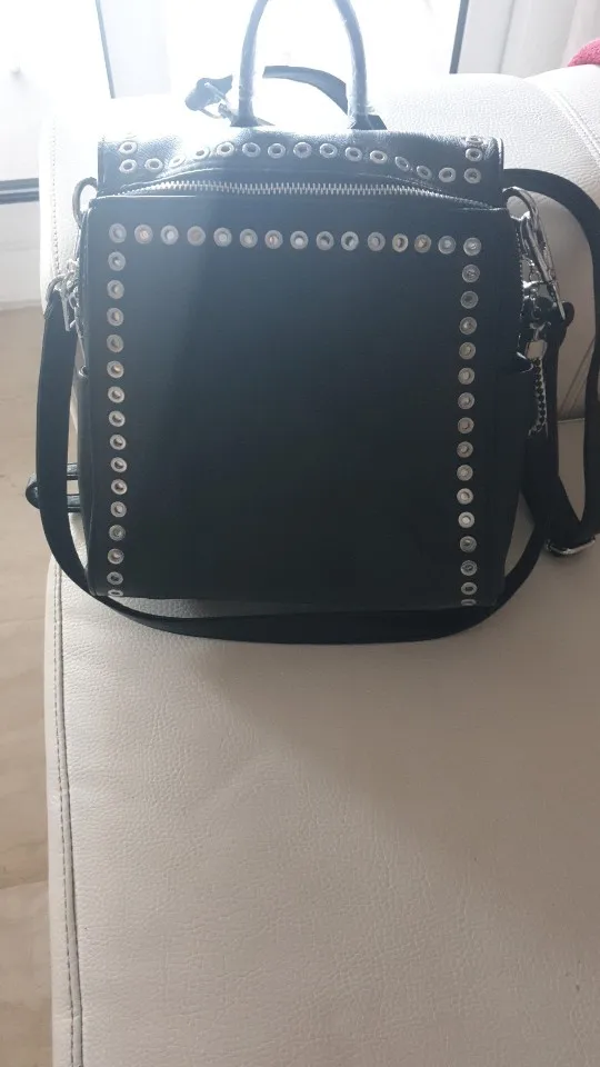 Genuine Leather Backpack with Rivets photo review