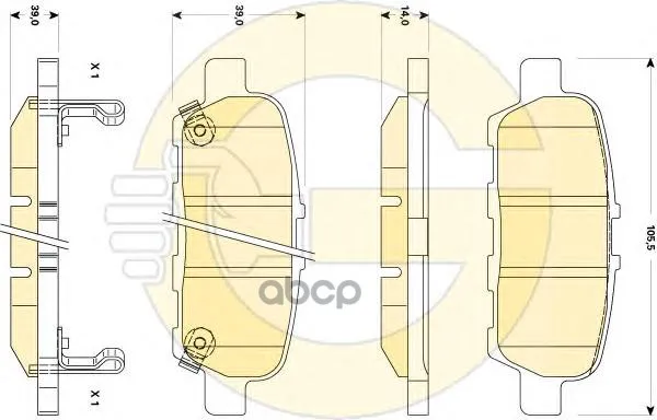 Колодки Тормозные Nissan X-Trail/Qashqai/Tiida/Infiniti Fx/Renault Koleos Задние Girling 6135079 Girling арт. 6135079