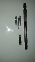 Herramienta de reloj de 4 pines, 7 piezas, resorte de aguja de pino, barra de posado, pasador, conjunto de correa de reloj de reparación, eliminación de correa de reloj