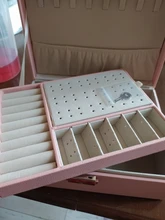 Joyero de cuero de alta capacidad para mujer, organizador de joyas de viaje, multifunción, collar, pendientes, caja de almacenamiento de anillo, regalos para mujer