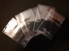 Funda de tarjeta de Pvc transparente impermeable, PROTECTOR DE PLÁSTICO de silicona para tarjetas de identificación, 5 unidades