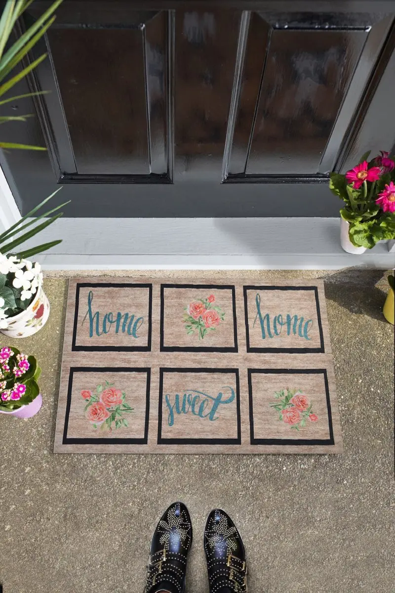 Дверной коврик-Дверной Коврик для помещений-Дверной матовый резиновый матовый-Дверной Коврик для помещений | Rose Home 45X70 см