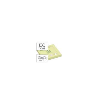 

Adhesive notepad removes and PON Q-CONNECT 75X75 MM yellow recycled paper 12 PCs