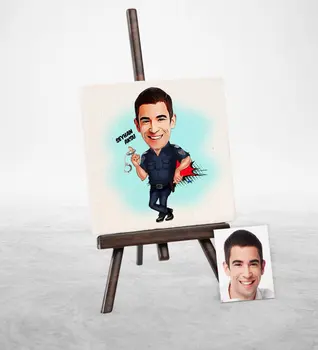 

Personalized Police Cartoon Şovaleli Natural Stone-3