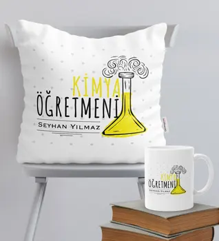 

Personalized Chemistry Teacher Themed Pillow Mug Set-5