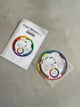 Pigmento de uñas para tatuaje profesional, rueda de 12 colores, tarjeta de papel, diseño de tres niveles, guía mixta, redondo, gira el círculo Central