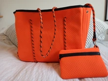 Bolso de neopreno transpirable de lujo, de hombro, gran capacidad, de mano, informal, asa superior, bandoleras, novedad