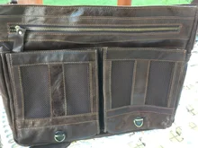 Business Handbag Messenger-Bags Laptop CONTACTS Mens Briefcase Vintage Large Genuine-Leather