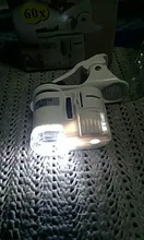 Clip Microscope Magnifying Glass Cell-Phone-Clip Uv-Light Focusing Jewelry 60X LED 
