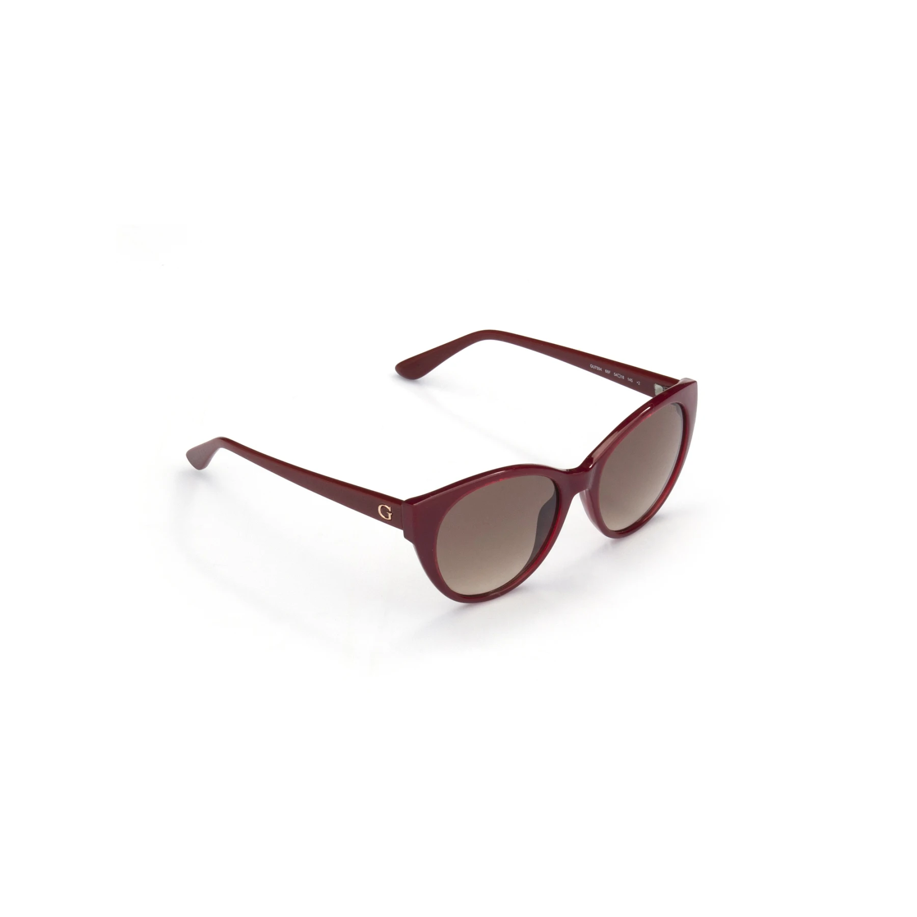 

Women's sunglasses gu 7594 66f bone Burgundy organic butterfly cat eye 54-18-145 guess