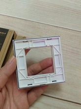 Livolo – Panel de cristal para interruptor de pared. VL-C7-SR-11, Panel de cristal blanco perla de 80mm * 80mm, estándar europeo