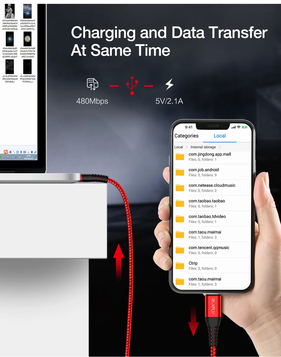 USB raxfly type-C кабель для Xiaomi Redmi Note 8pro USB C кабель для мобильного телефона Быстрая зарядка для iPhone samsung type C USB C кабель