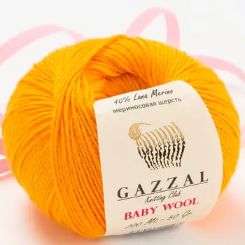 

1 PCS Gazzal Baby Wool 50g-175m- Fine Baby Yarn 40% Lana Merino 20% Cashmere Type Polyamide
