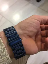 Correa de acero inoxidable para Apple Watch Series 6, 5, 4, 3, 2, 40mm, 44mm, 42mm, negro, adaptador para iWatch Band 4, 3, 38mm