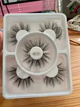 Pestañas postizas naturales, 3 pares, maquillaje largo 3d de visón, extensiones de pestañas de vizón para belleza, novedad de 2021