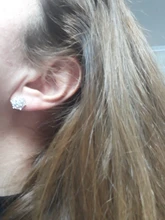 S925 de Color plata Simple ronda Bling CZ piedra de circón pendientes joyería de moda coreana pendientes para las mujeres chica